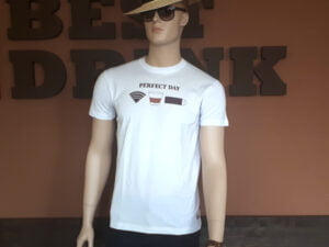 Bílé pánské bavlněné tričko s potiskem Vybrat velikost: XL
