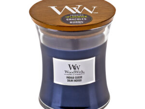 Woodwick Indigo Suede glass medium
