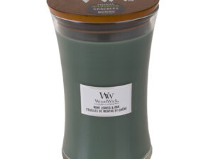 WoodWick Mint Leaves & Oak glass large