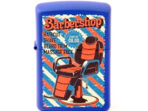 ZIPPO blau matt color "Barbershop" 60004348