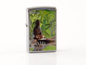 Zippo chrom gebürstet color "Buddha Green"60002309