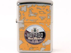 Zippo chrom gebürstet color "Hot rod - Pure muscle" 60002495