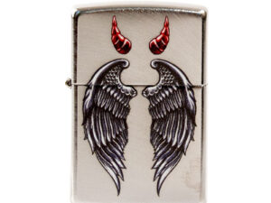ZIPPO chrom gebürstet color "Wings And Horns Design" 60003388
