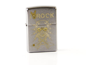 Zippo chrom gebürstet graviert "Hard Rock Skull" 60001947