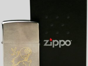 Zippo chrom gebürstet graviert Widder