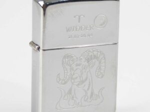 Zippo chrom poliert Widder Ha in kleiner Holzbox