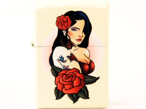 ZIPPO creme color "Pin Up Tattoo Girl Design" 60004397