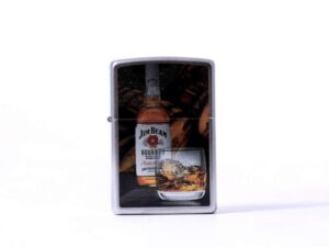 Zippo street chrom color Jim Beam bottle + glass 2003518