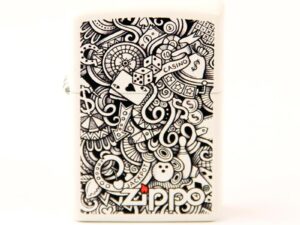 ZIPPO weiß color "Gambling Collage" 60004352